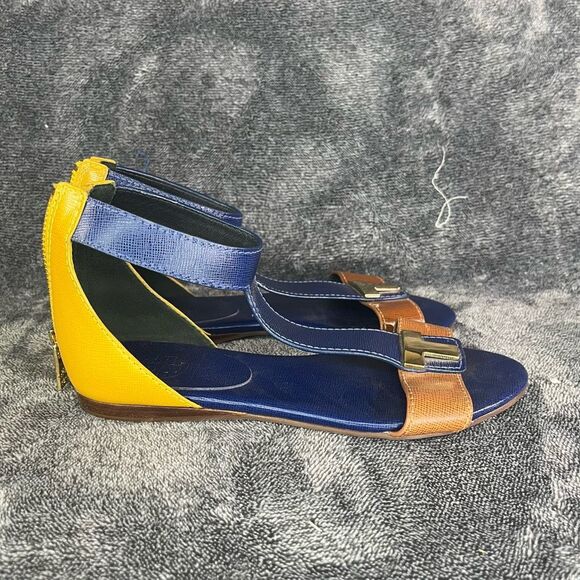 Tory Burch Casey Colorblock Sandals Women size 5.5 - Picture 3 of 8